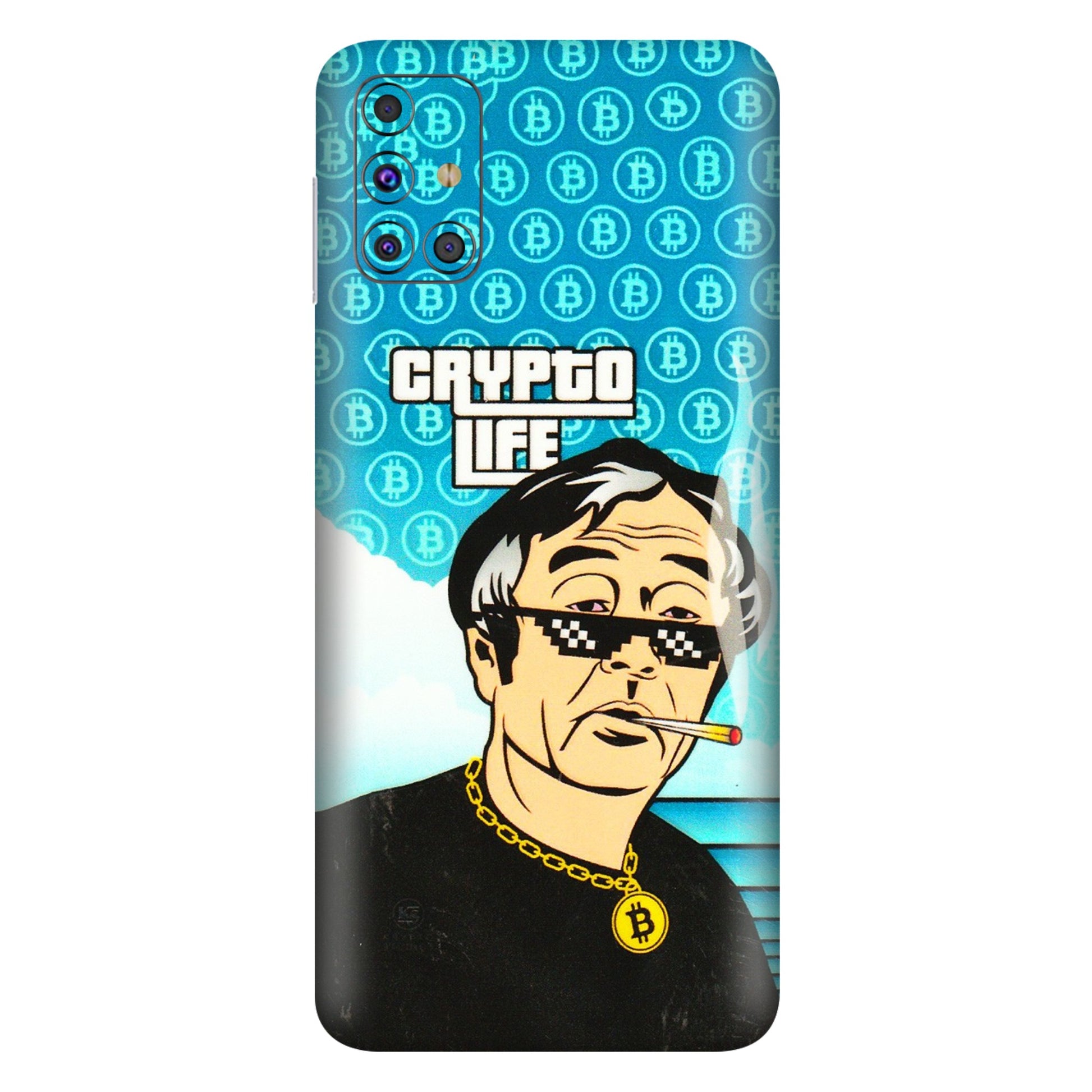 Samsung M/F/Note/Flip and C Phone Skins (All Models) - Crypto Thug Life - 3D Embossed Finish (L-179) Samsung Galaxy M31s