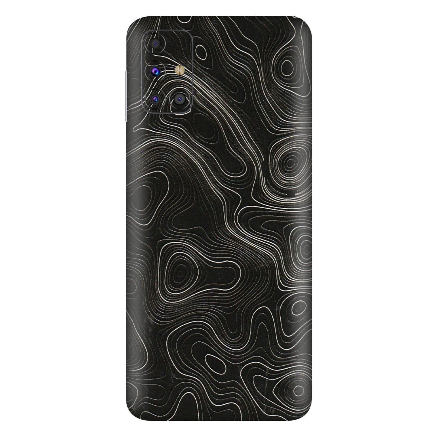 Samsung M/F/Note/Flip and C Phone Skins (All Models) - Black Swirl - 3D Embossed Finish (L-196) Samsung Galaxy M31s