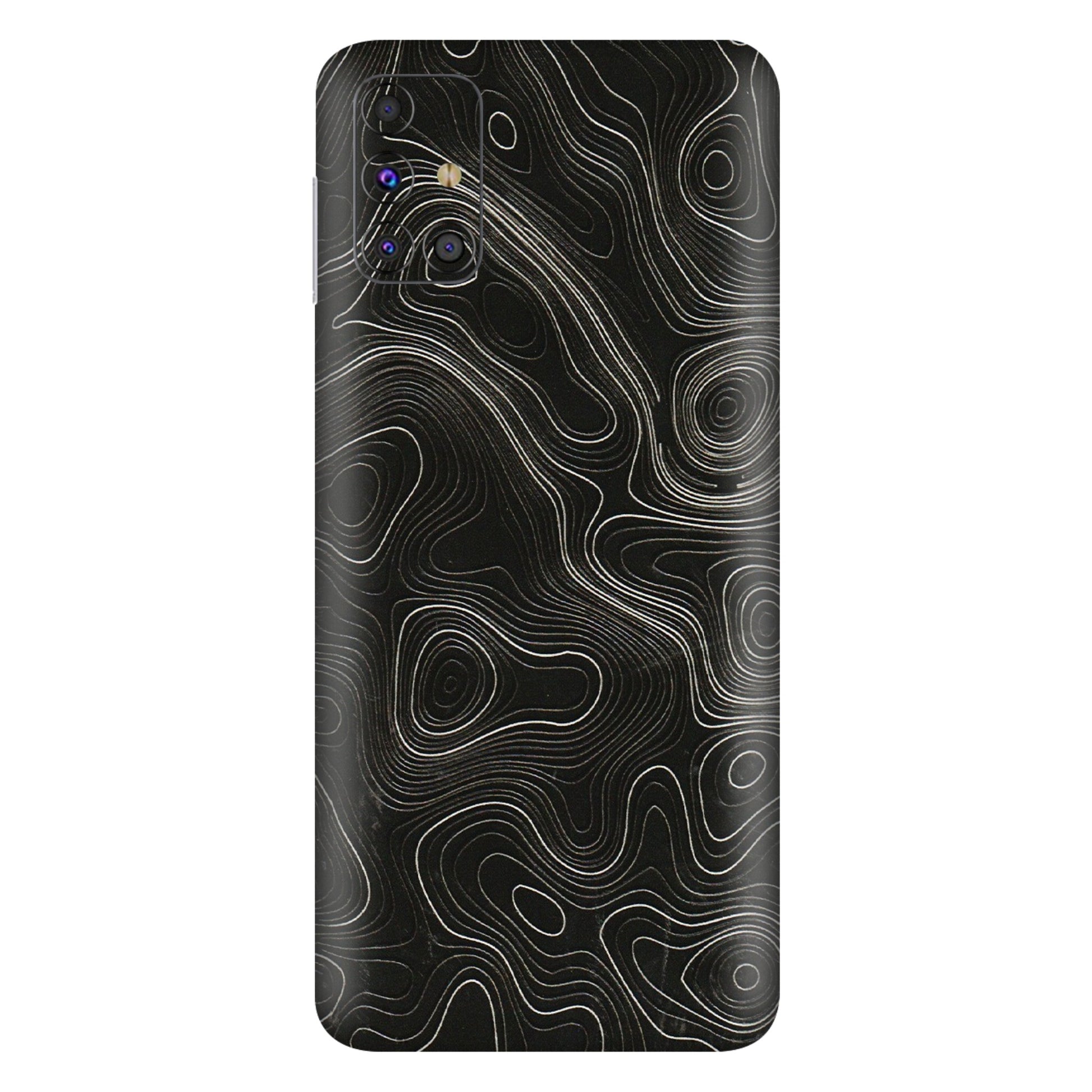 Samsung M/F/Note/Flip and C Phone Skins (All Models) - Black Swirl - 3D Embossed Finish (L-196) Samsung Galaxy M31s