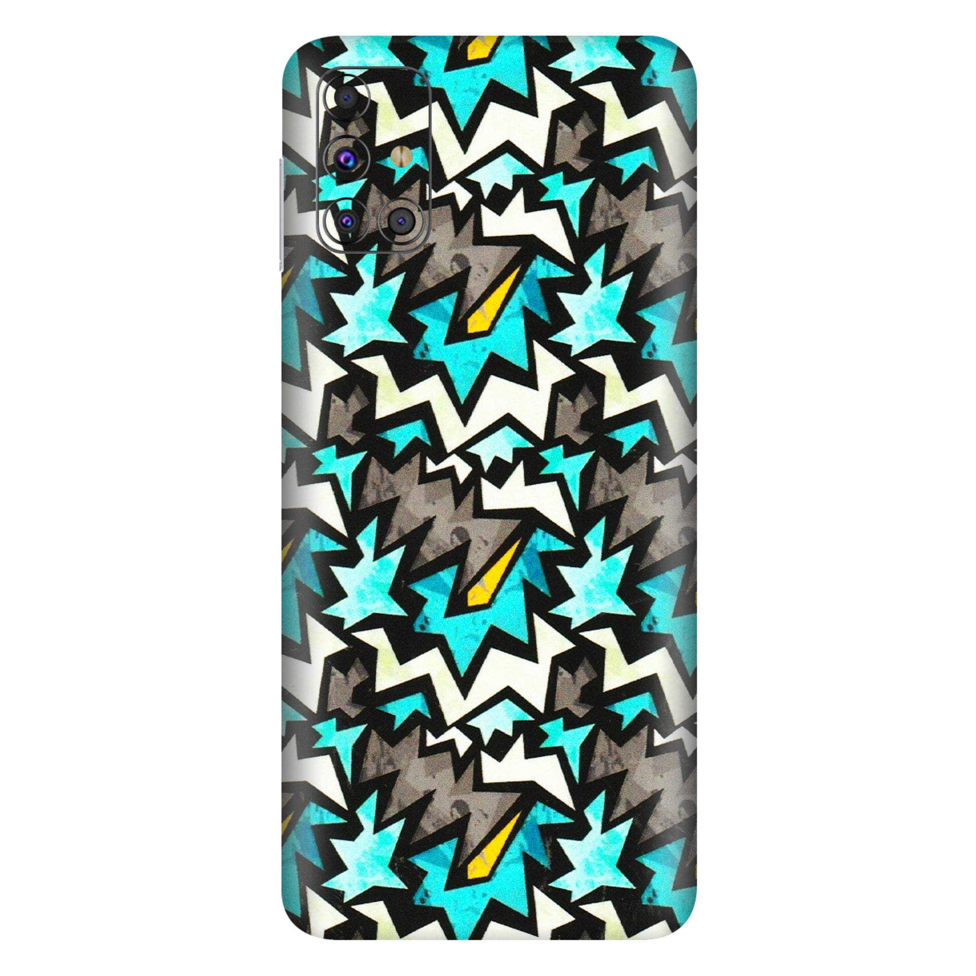 Samsung M/F/Note/Flip and C Phone Skins (All Models) - Funky Zig Zag - 3D Embossed Finish (L-223) Samsung Galaxy M31s