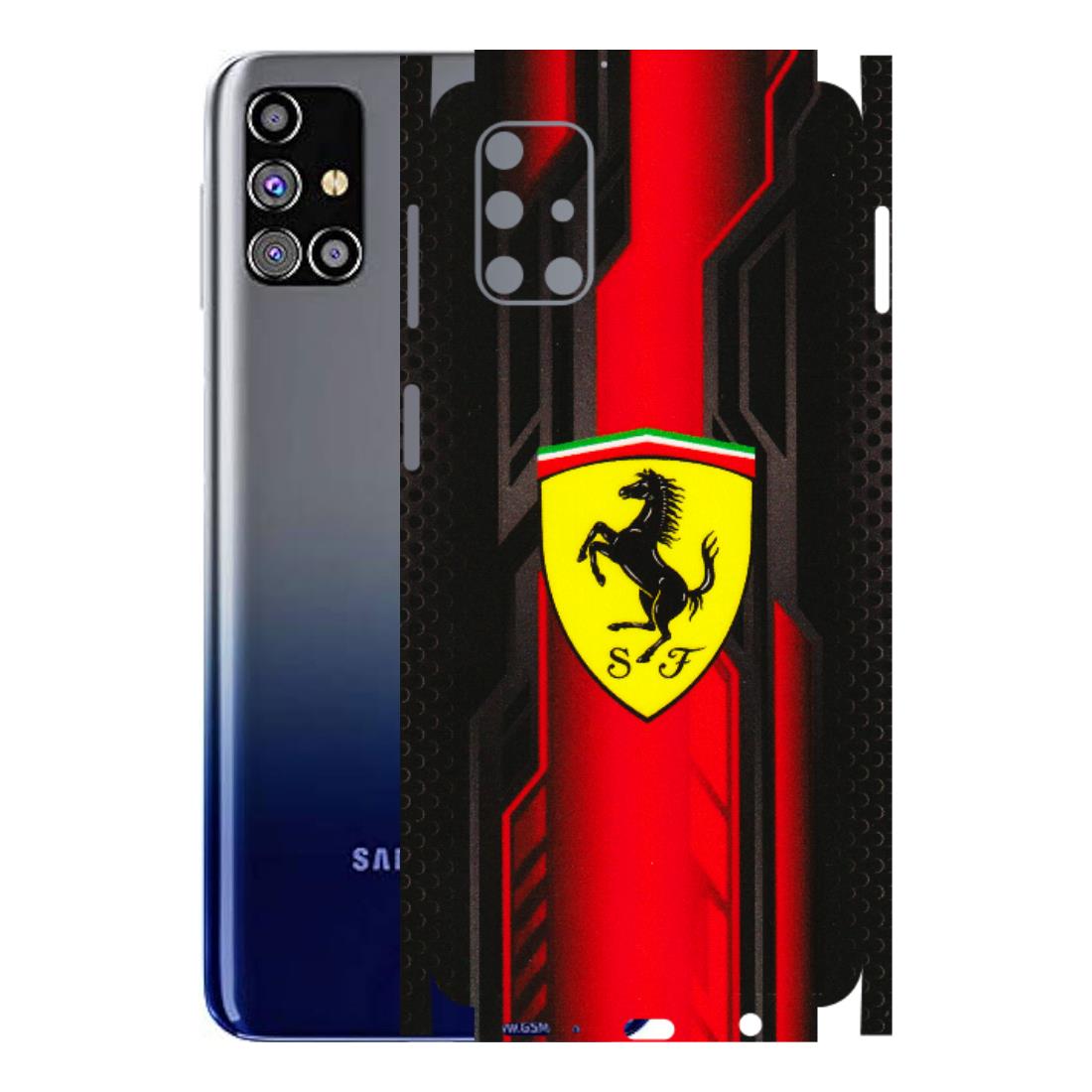 Samsung M/F/Note/Flip and C Phone Skins (All Models) - Black Ferrari Logo - 3D Embossed Finish (L-253) Samsung Galaxy M31s