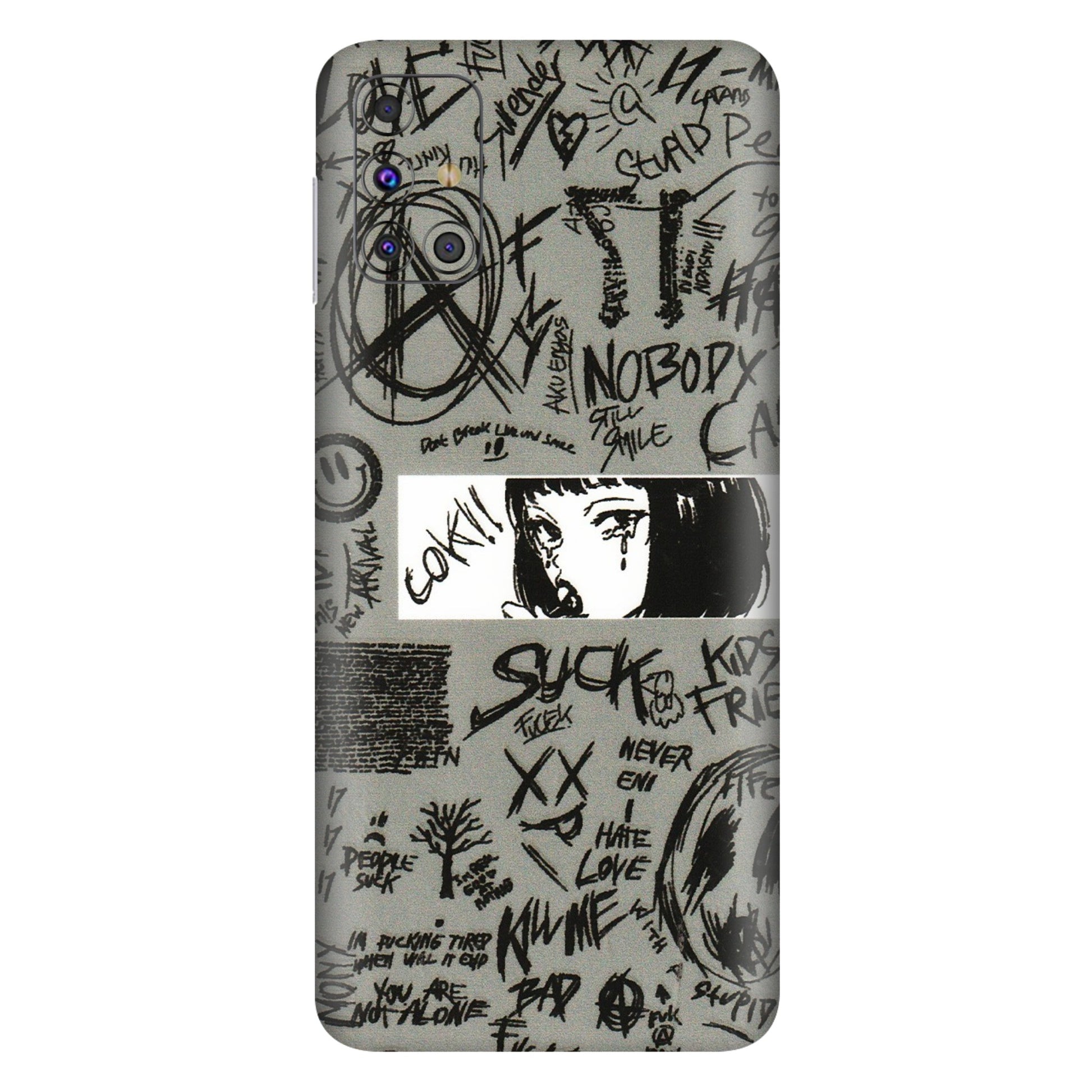 Samsung M/F/Note/Flip and C Phone Skins (All Models) - Never Have Love Anime - 3D Embossed Finish (L-260) Samsung Galaxy M31s