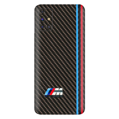 Samsung M/F/Note/Flip and C Phone Skins (All Models) - BM Carbon Fiber Feels - 3D Embossed Finish (L-38) Samsung Galaxy M31s