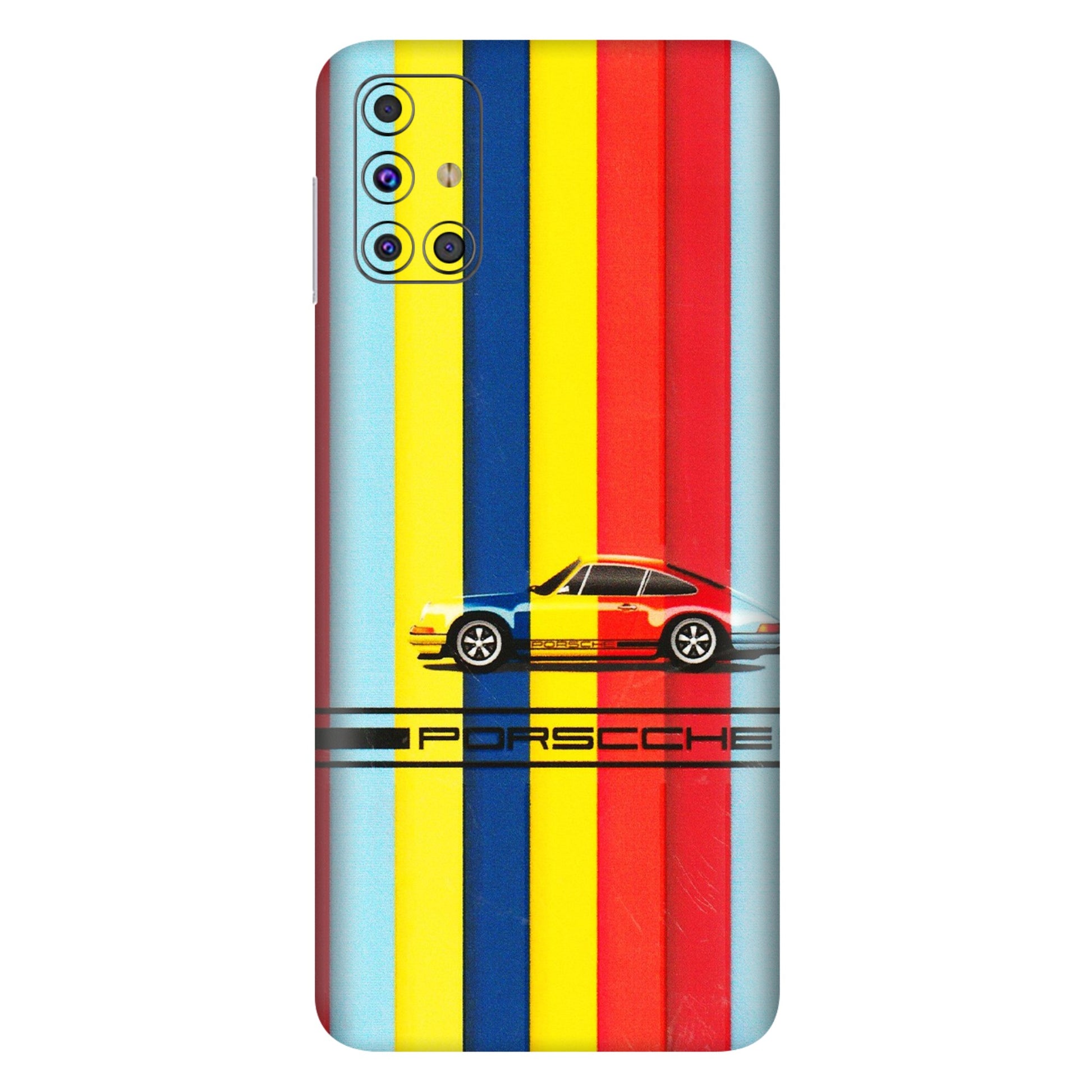 Samsung M/F/Note/Flip and C Phone Skins (All Models) - Multicolour Porche - 3D Embossed Finish (L-39) Samsung Galaxy M31s