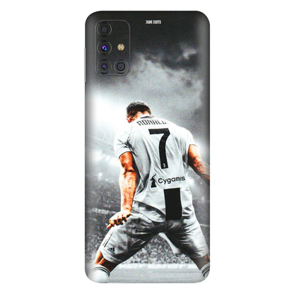 Samsung M/F/Note/Flip and C Phone Skins (All Models) - Ronaldo CR7 Crazy - 3D Embossed Finish (L-44) Samsung Galaxy M31s