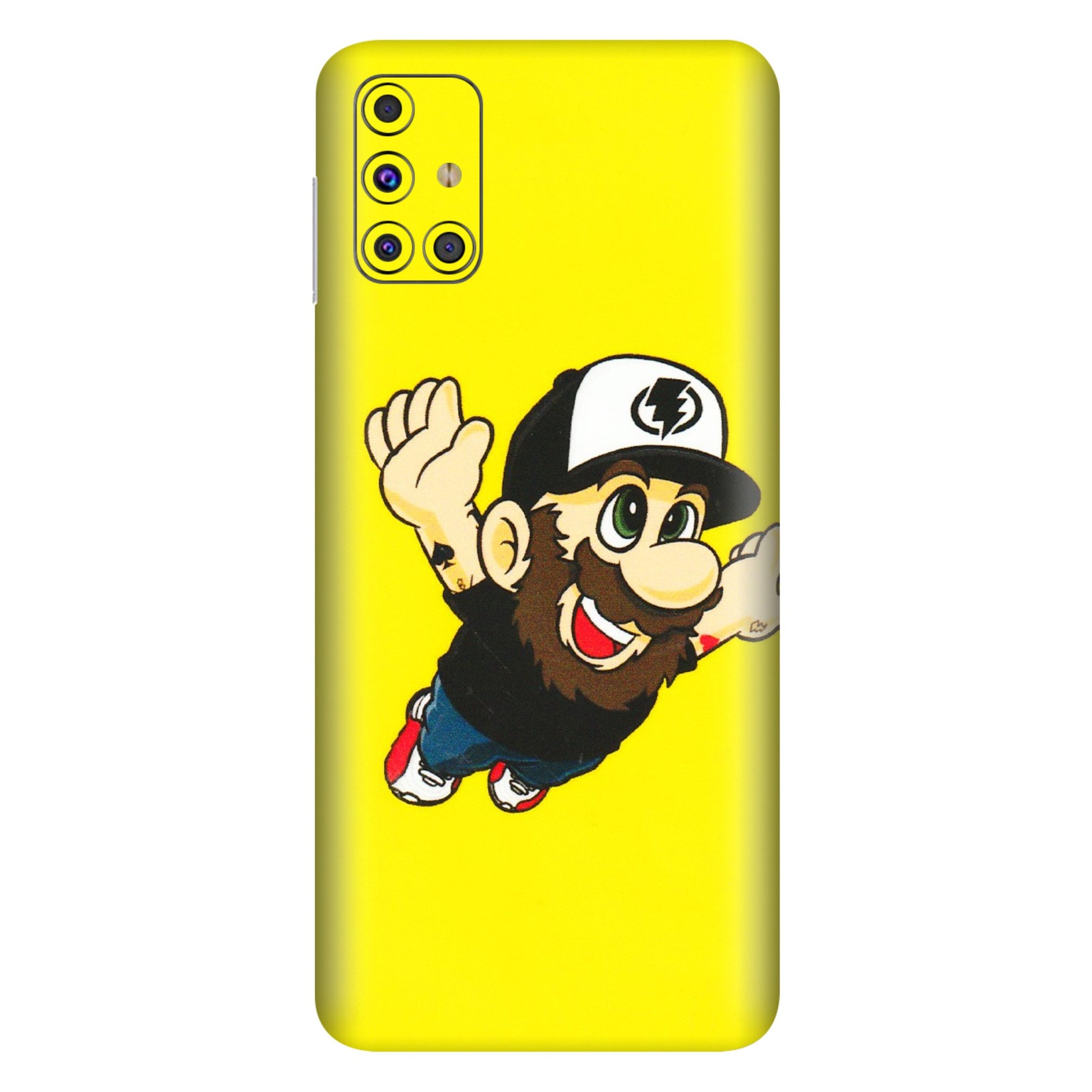 Samsung M/F/Note/Flip and C Phone Skins (All Models) - Flying Beardo - 3D Embossed Finish (L-60) Samsung Galaxy M31s