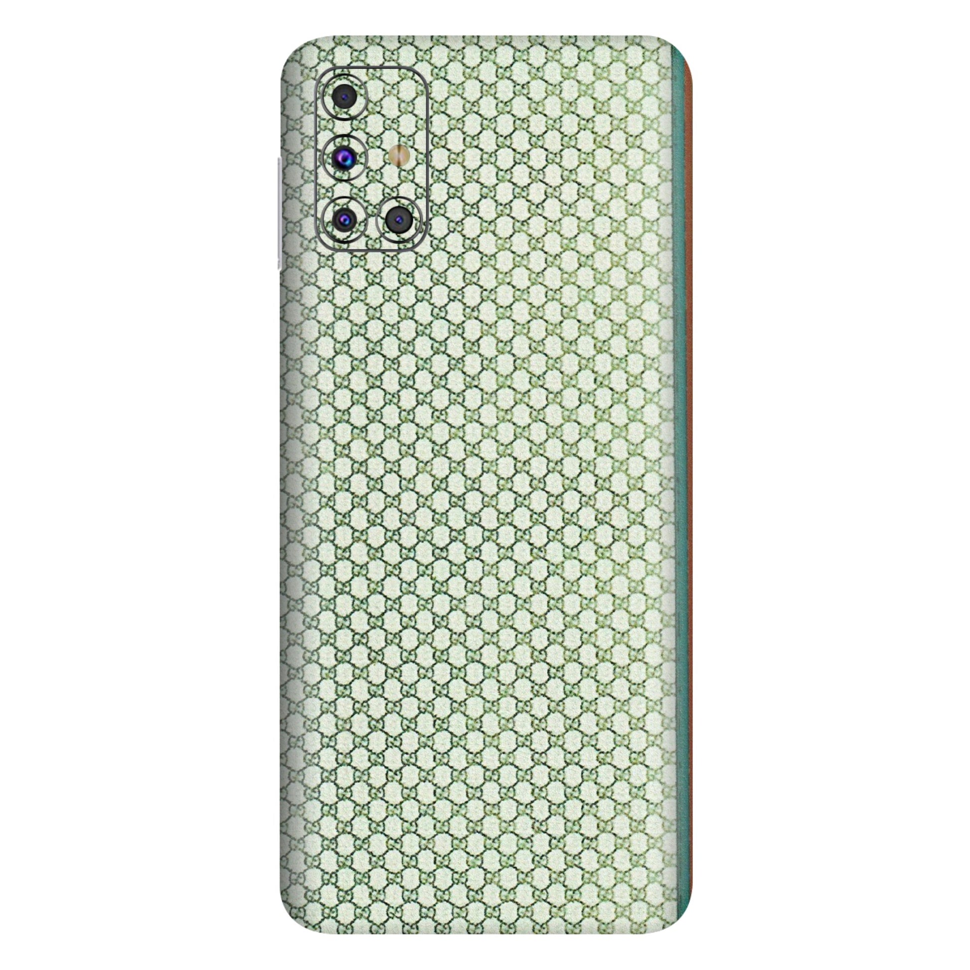 Samsung M/F/Note/Flip and C Phone Skins (All Models) - Gucci Fabric Pattern - 3D Embossed Finish (L-73) Samsung Galaxy M31s