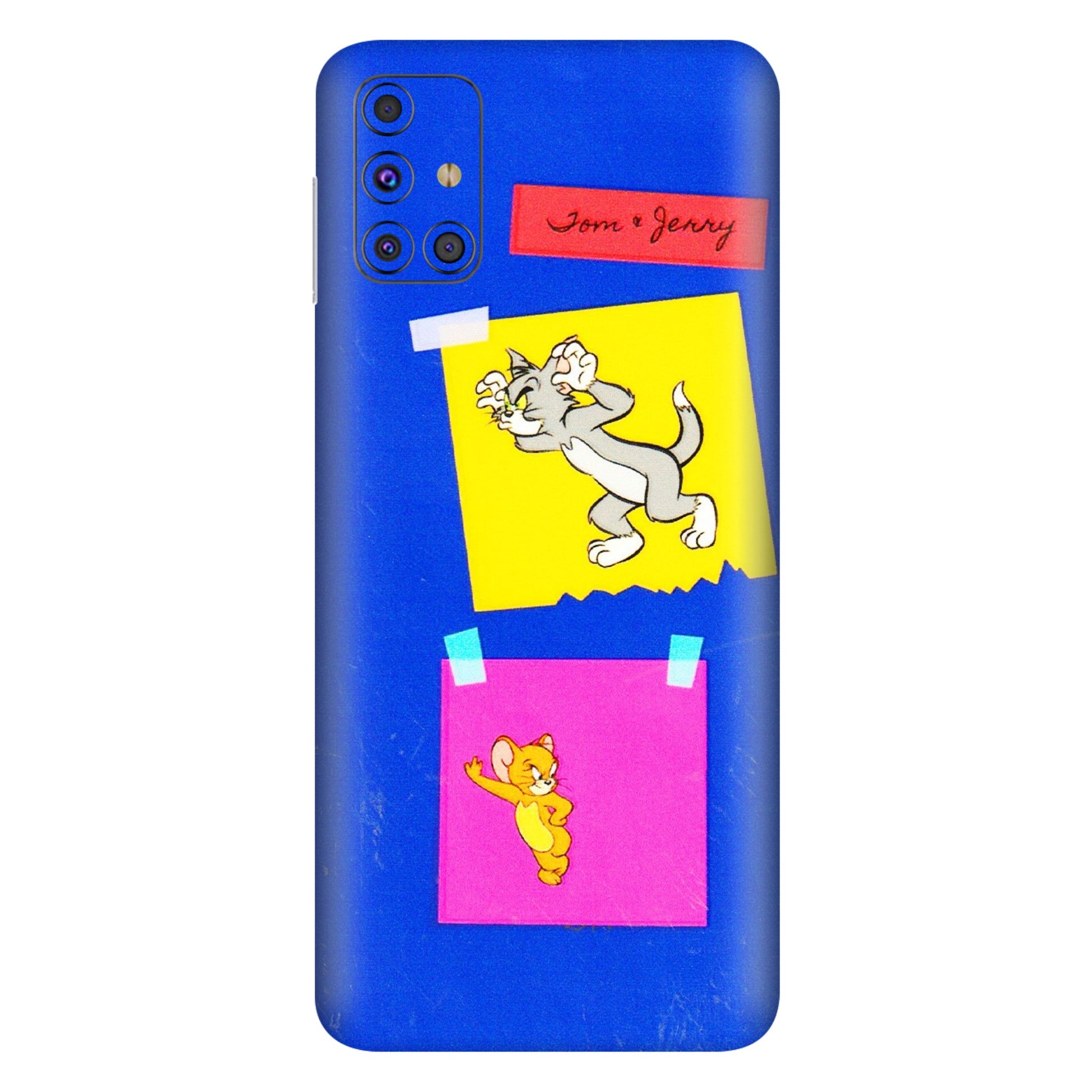 Samsung M/F/Note/Flip and C Phone Skins (All Models) - Tom N Jerry Sticky Notes - 3D Embossed Finish (L-88) Samsung Galaxy M31s