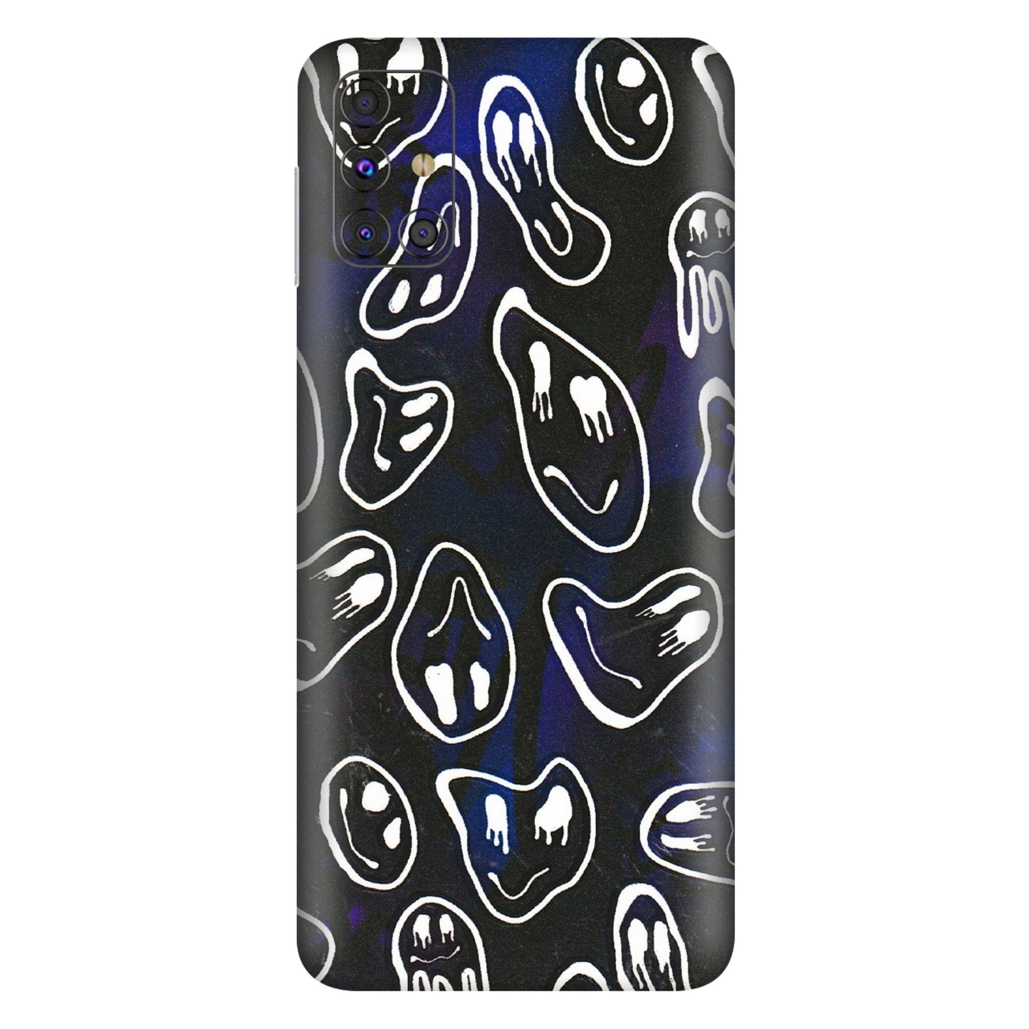 Samsung M/F/Note/Flip and C Phone Skins (All Models) - Distorted Smileys - 3D Embossed Finish (L-92) Samsung Galaxy M31s