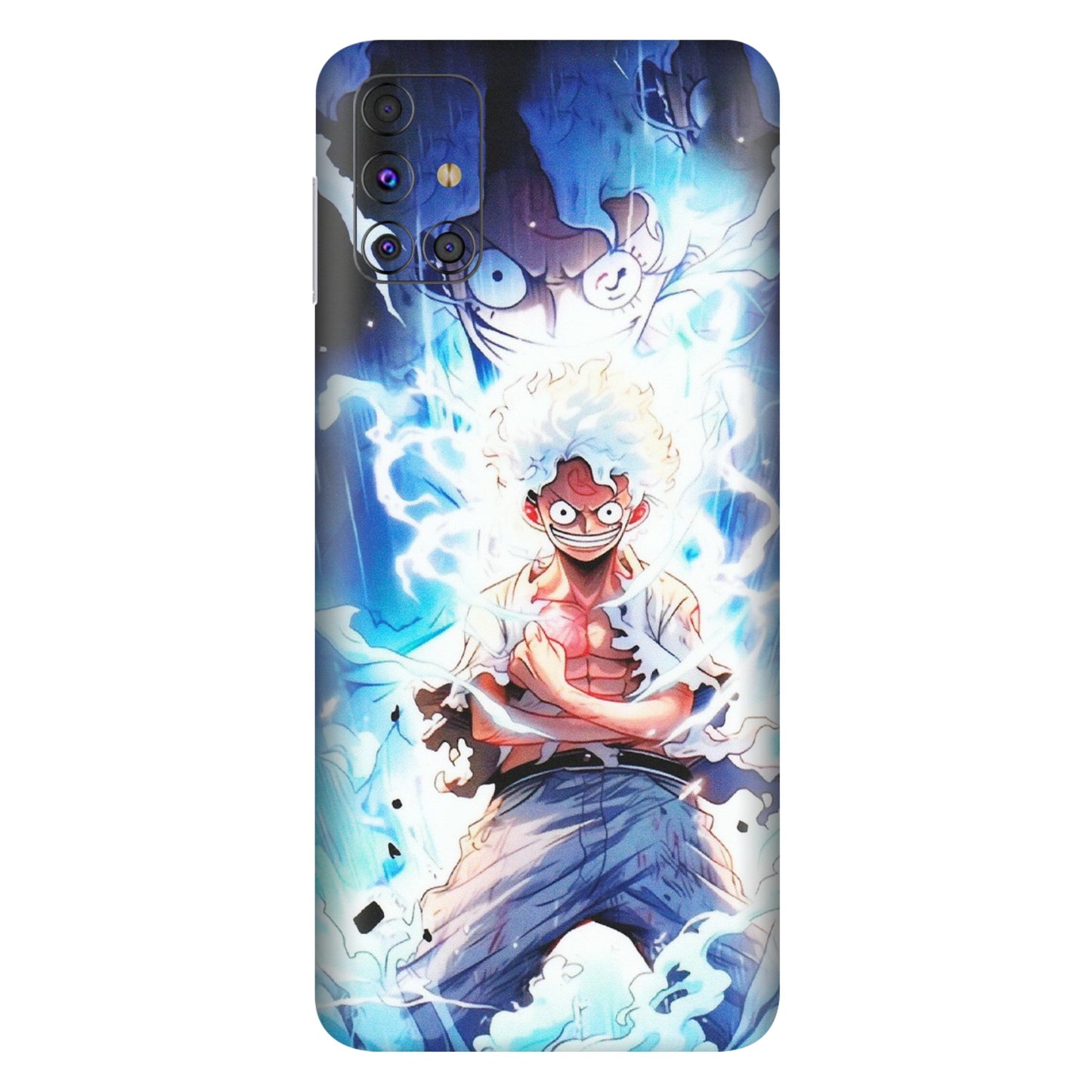Samsung M/F/Note/Flip and C Phone Skins (All Models) - Blue Thunder Luffy Anime - Matte Finish (M-132) Samsung Galaxy M31s
