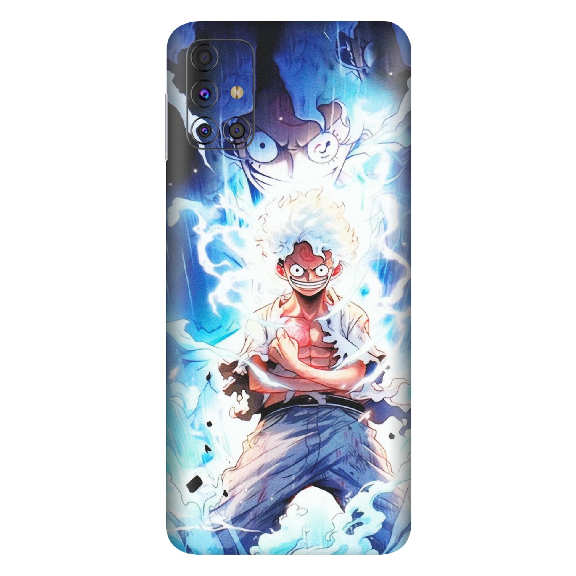 Samsung M/F/Note/Flip and C Phone Skins (All Models) - Blue Thunder Luffy Anime - Matte Finish (M-132) Samsung Galaxy M31s