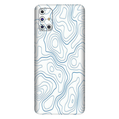 Samsung M/F/Note/Flip and C Phone Skins (All Models) - Blue And White Swirls - Matte Finish (M-139) Samsung Galaxy M31s