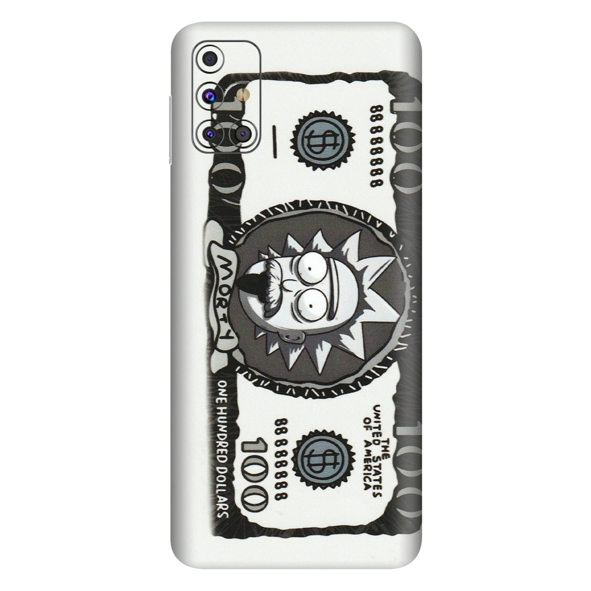 Samsung M/F/Note/Flip and C Phone Skins (All Models) - Rick And Morty Hundred Dollar Anime - Matte Finish (M-161) Samsung Galaxy M31s