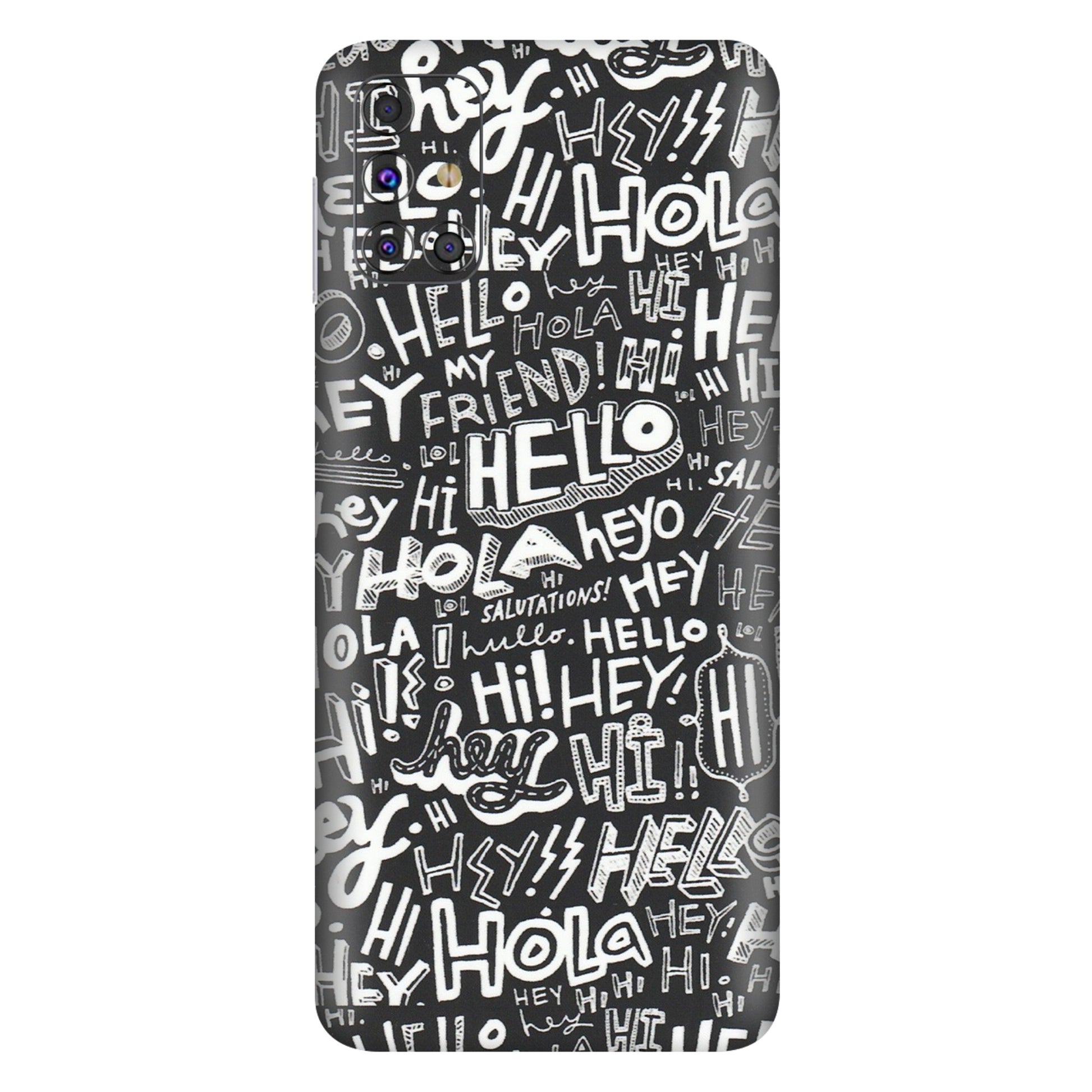 Samsung M/F/Note/Flip and C Phone Skins (All Models) - Hi Hello Doodles - Matte Finish (M-25) Samsung Galaxy M31s