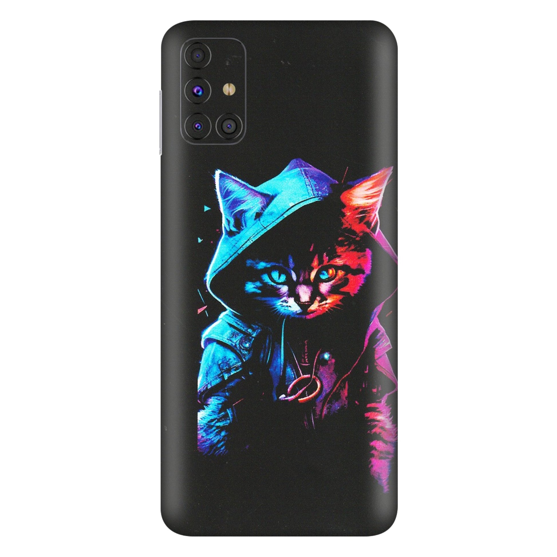 Samsung M/F/Note/Flip and C Phone Skins (All Models) - Cyberpunk Cat - Matte Finish (M-45) Samsung Galaxy M31s