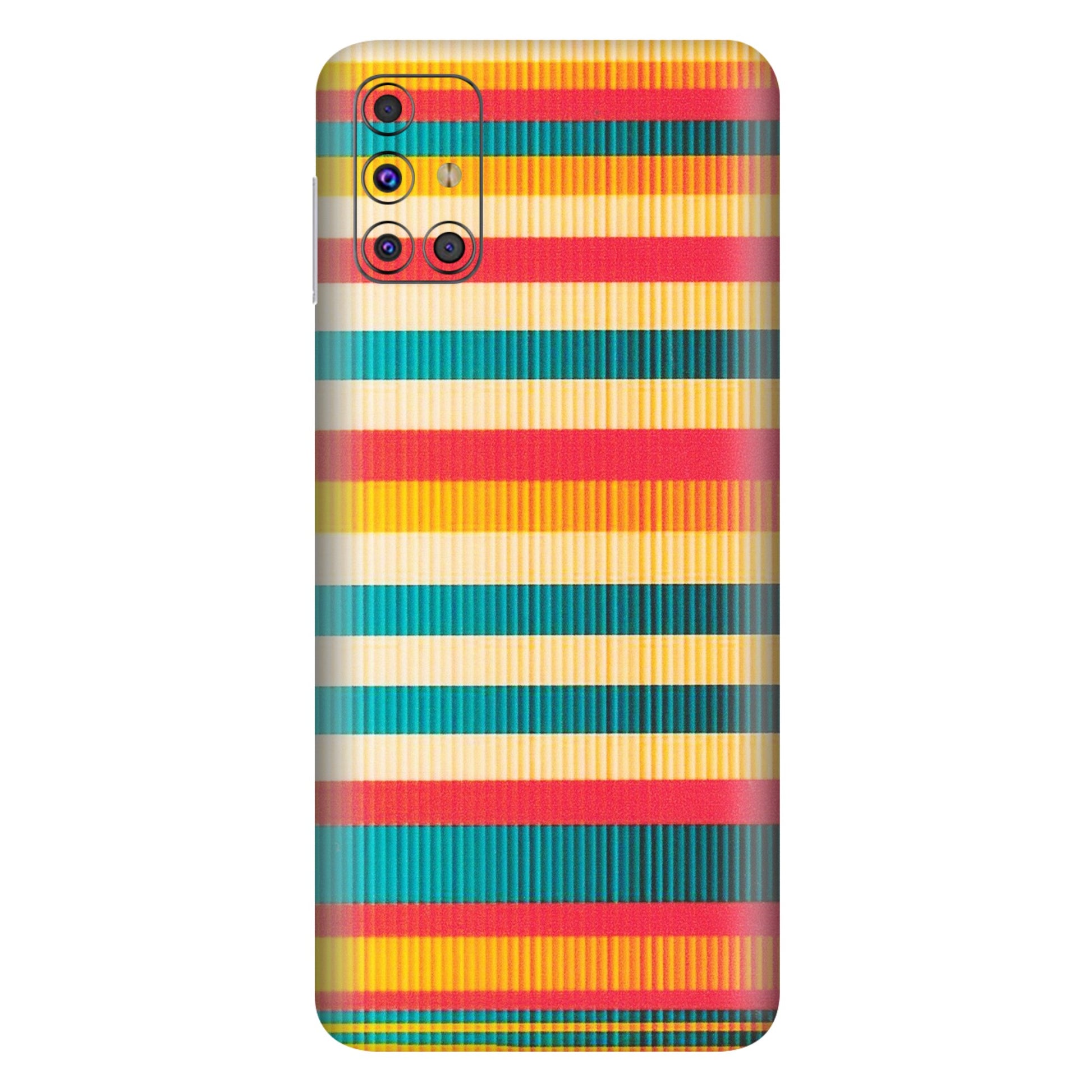Samsung M/F/Note/Flip and C Phone Skins (All Models) - Colourful Stripes Soothing Effect - Matte Finish (M-86) Samsung Galaxy M31s