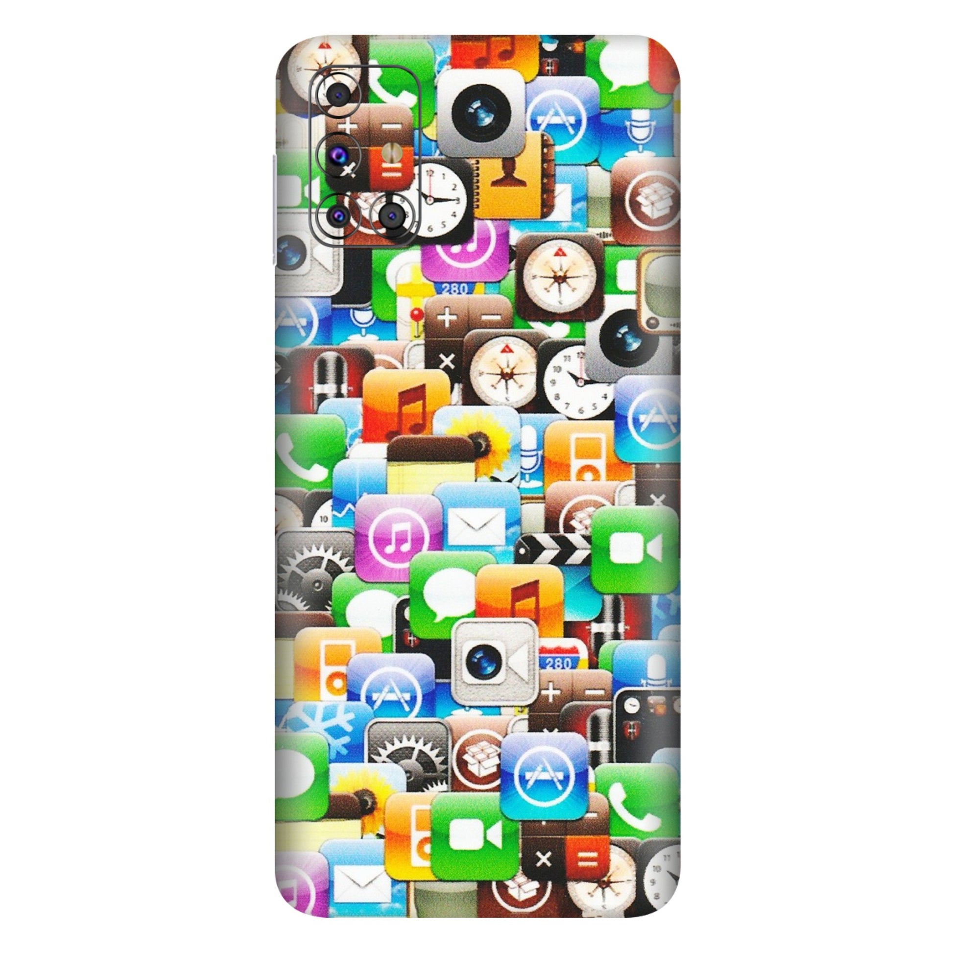 Samsung M/F/Note/Flip and C Phone Skins (All Models) - All Apple Icons - Matte Finish (M-93) Samsung Galaxy M31s