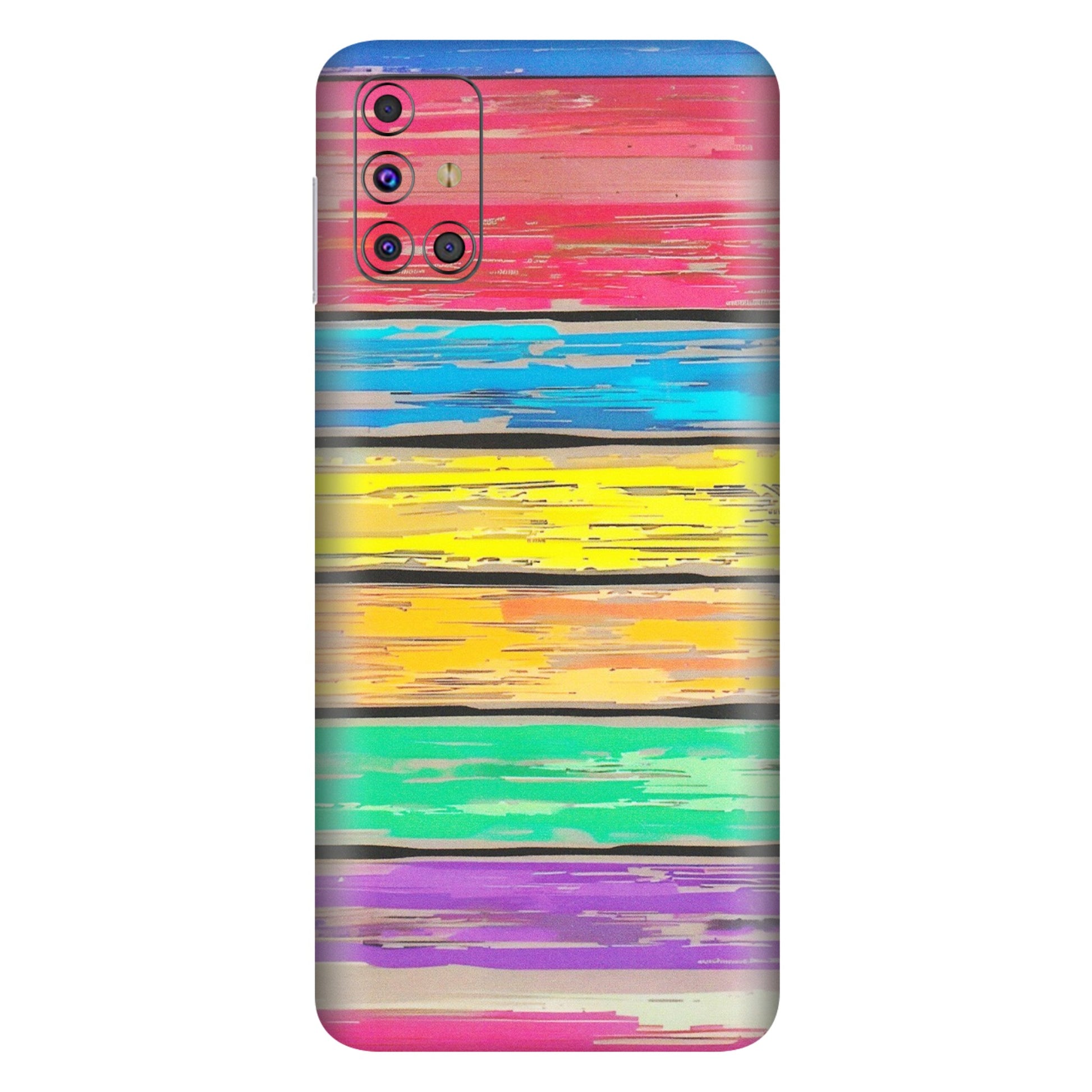 Samsung M/F/Note/Flip and C Phone Skins (All Models) - Multi Colour Wooden Wall - Matte Finish (M-96) Samsung Galaxy M31s