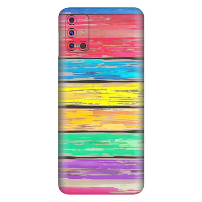Samsung M/F/Note/Flip and C Phone Skins (All Models) - Multi Colour Wooden Wall - Matte Finish (M-96) Samsung Galaxy M31s