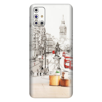Samsung M/F/Note/Flip and C Phone Skins (All Models) - London Street - Transparent Finish (T-02) Samsung Galaxy M31s