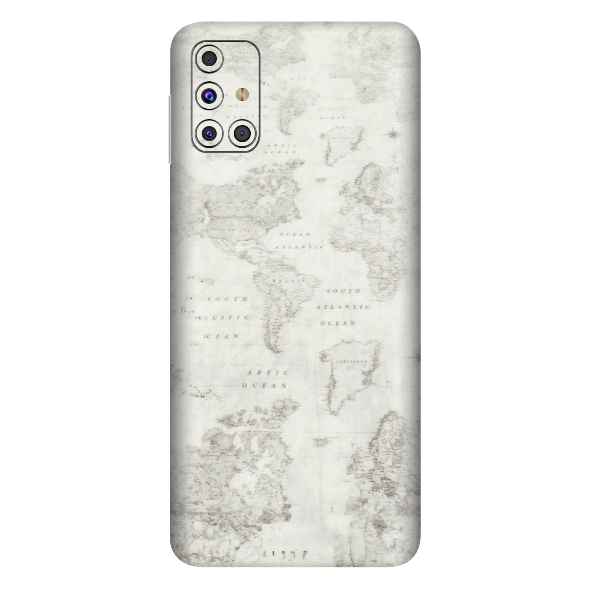 Samsung M/F/Note/Flip and C Phone Skins (All Models) - World Travel Map - Transparent Finish (T-04) Samsung Galaxy M31s