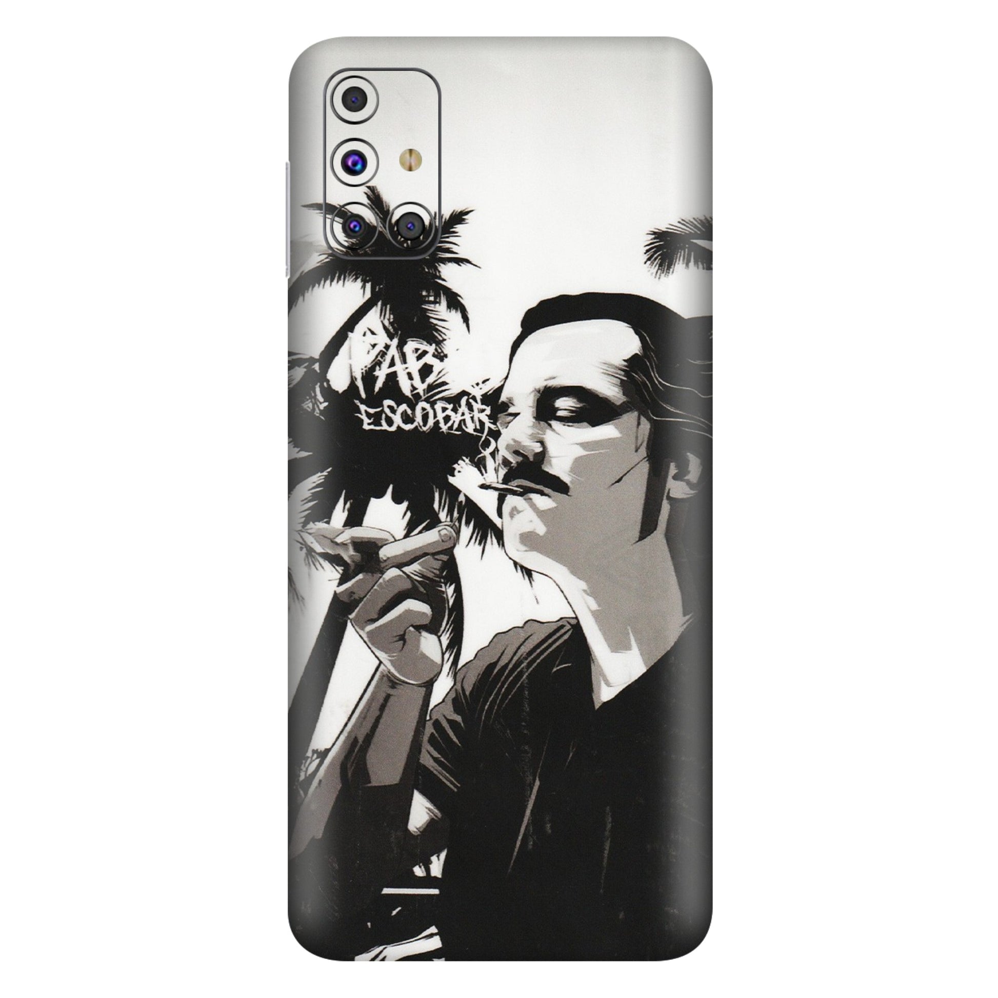 Samsung M/F/Note/Flip and C Phone Skins (All Models) - Pab Escobar - Transparent Finish (T-05) Samsung Galaxy M31s