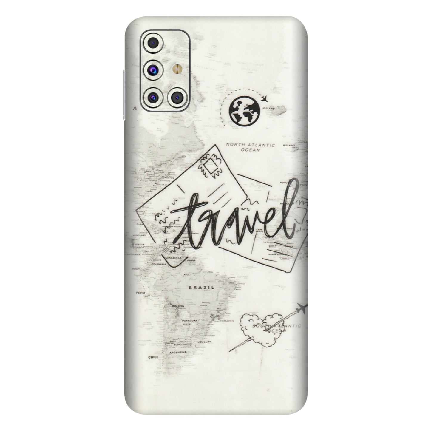 Samsung M/F/Note/Flip and C Phone Skins (All Models) - Travel Ticket - Transparent Finish (T-06) Samsung Galaxy M31s