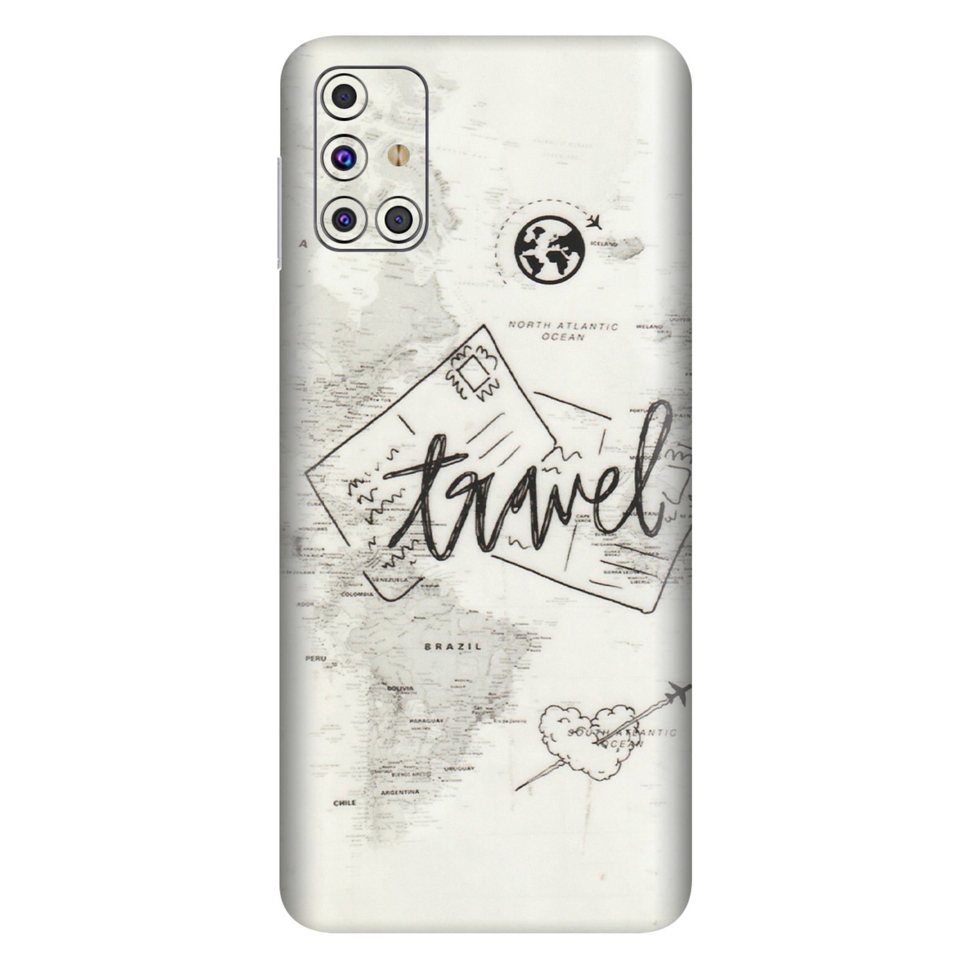 Samsung M/F/Note/Flip and C Phone Skins (All Models) - Travel Ticket - Transparent Finish (T-06) Samsung Galaxy M31s