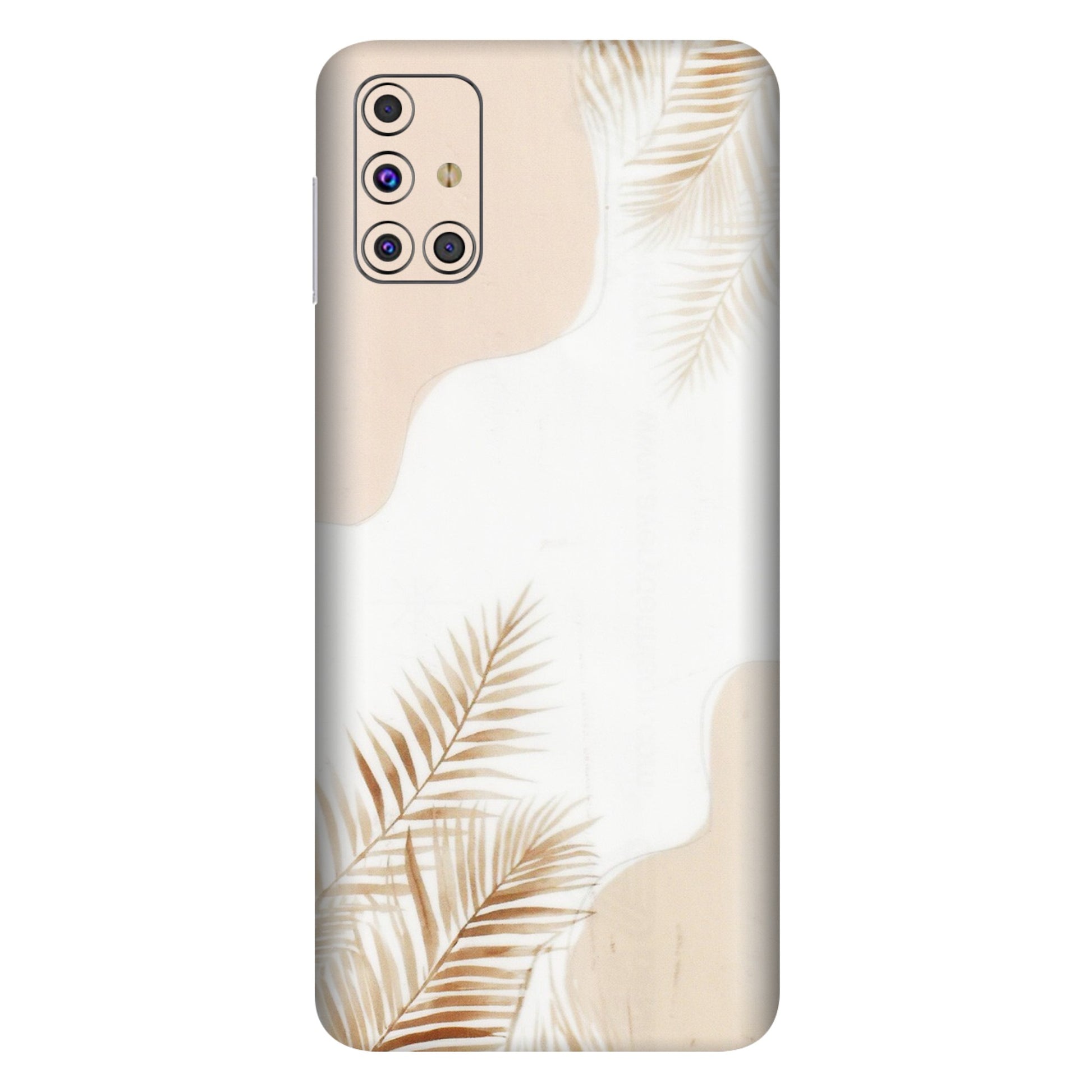 Samsung M/F/Note/Flip and C Phone Skins (All Models) - Gold Petals Abstract - Transparent Finish (T-08) Samsung Galaxy M31s