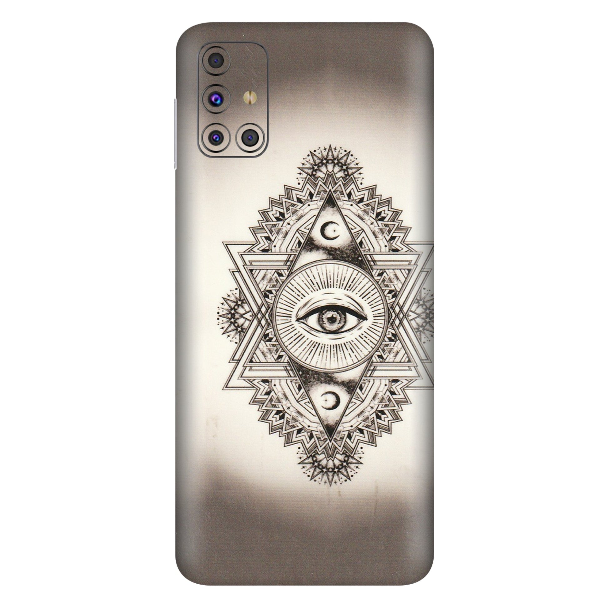 Samsung M/F/Note/Flip and C Phone Skins (All Models) - Illuminati Great Eye - Transparent Finish (T-14) Samsung Galaxy M31s