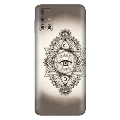 Samsung M/F/Note/Flip and C Phone Skins (All Models) - Illuminati Great Eye - Transparent Finish (T-14) Samsung Galaxy M31s