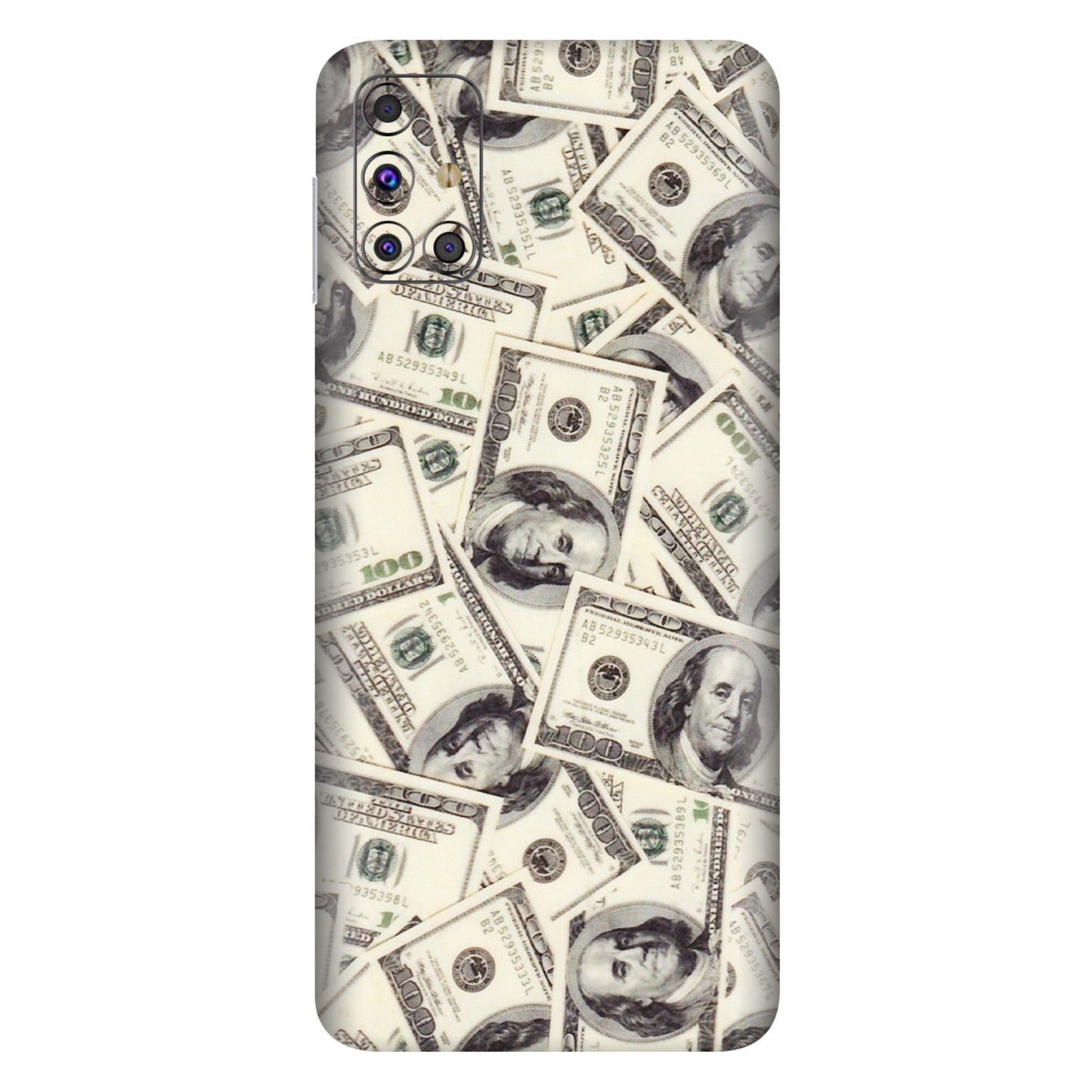 Samsung M/F/Note/Flip and C Phone Skins (All Models) - Dollar Lover - Transparent Finish (T-17) Samsung Galaxy M31s