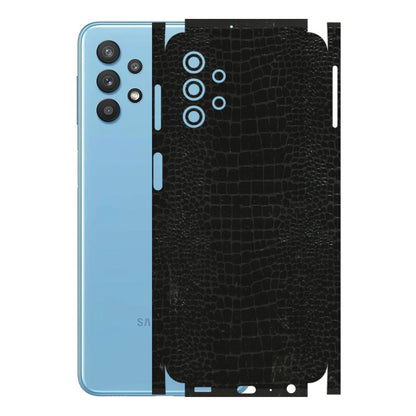 Samsung M/F/Note/Flip and C Phone Skins (All Models) - Snake Leather Black - 3D Embossed Finish (L-107) Samsung Galaxy M32 (5G)