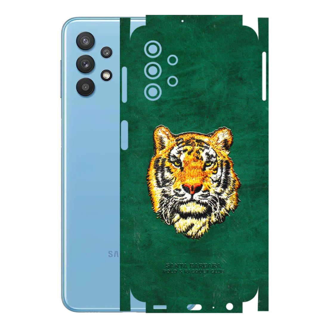 Samsung M/F/Note/Flip and C Phone Skins (All Models) - Leather Feel Tiger - 3D Embossed Finish (L-111) Samsung Galaxy M32 (5G)