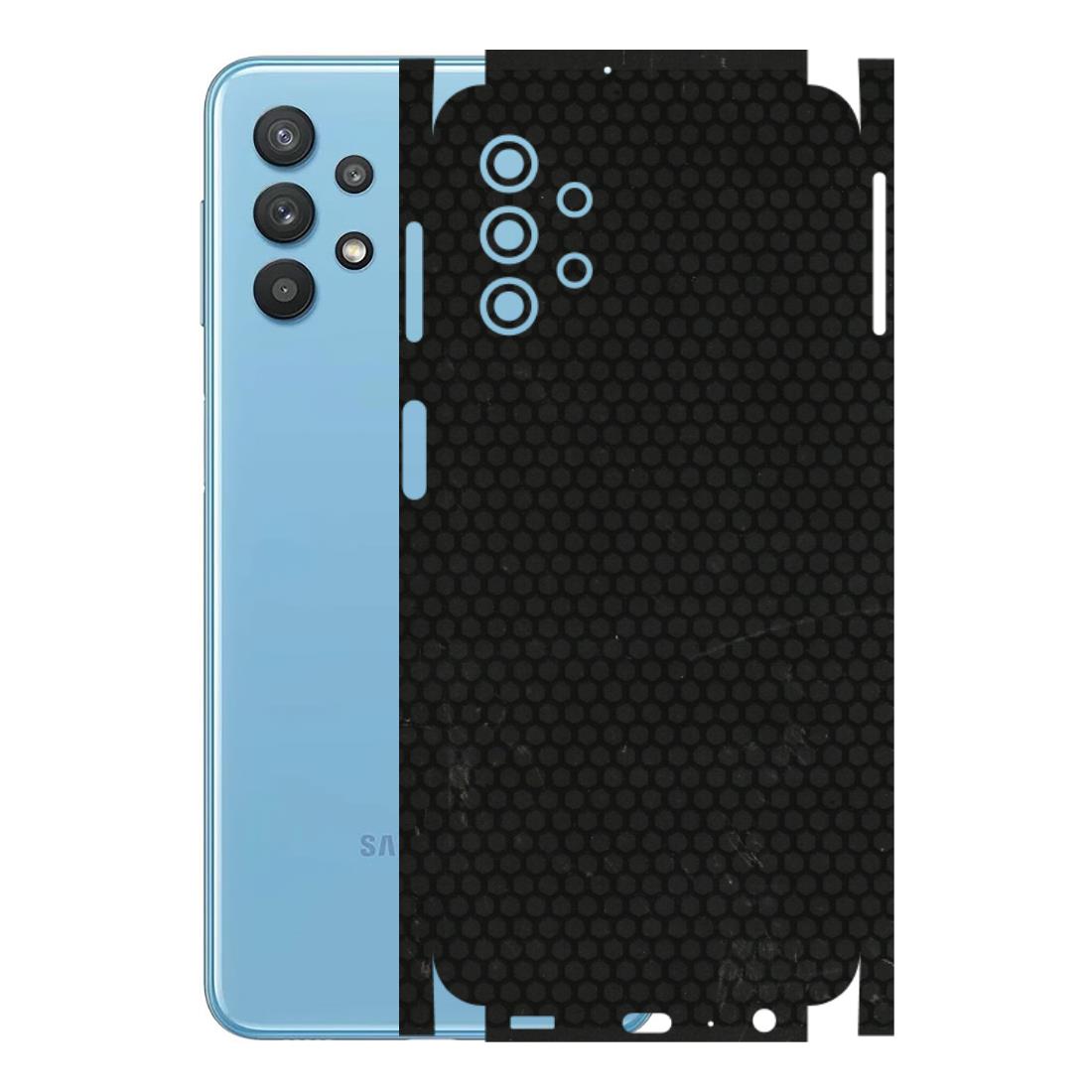Samsung M/F/Note/Flip and C Phone Skins (All Models) - Black honeycomb - 3D Embossed Finish (L-114) Samsung Galaxy M32 (5G)