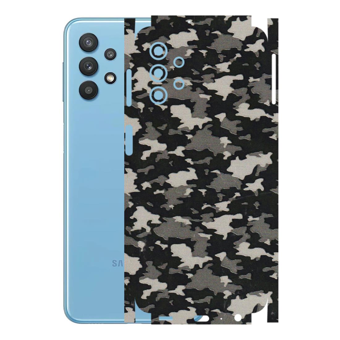 Samsung M/F/Note/Flip and C Phone Skins (All Models) - Black/Grey Camoflaunge - 3D Embossed Finish (L-142) Samsung Galaxy M32 (5G)
