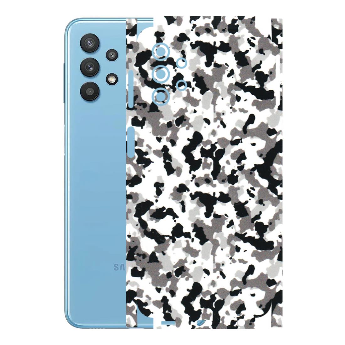Samsung M/F/Note/Flip and C Phone Skins (All Models) - White Black Camouflage - 3D Embossed Finish (L-18) Samsung Galaxy M32 (5G)