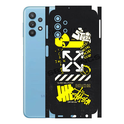 Samsung M/F/Note/Flip and C Phone Skins (All Models) - Anti Social Graffiti - 3D Embossed Finish (L-198) Samsung Galaxy M32 (5G)