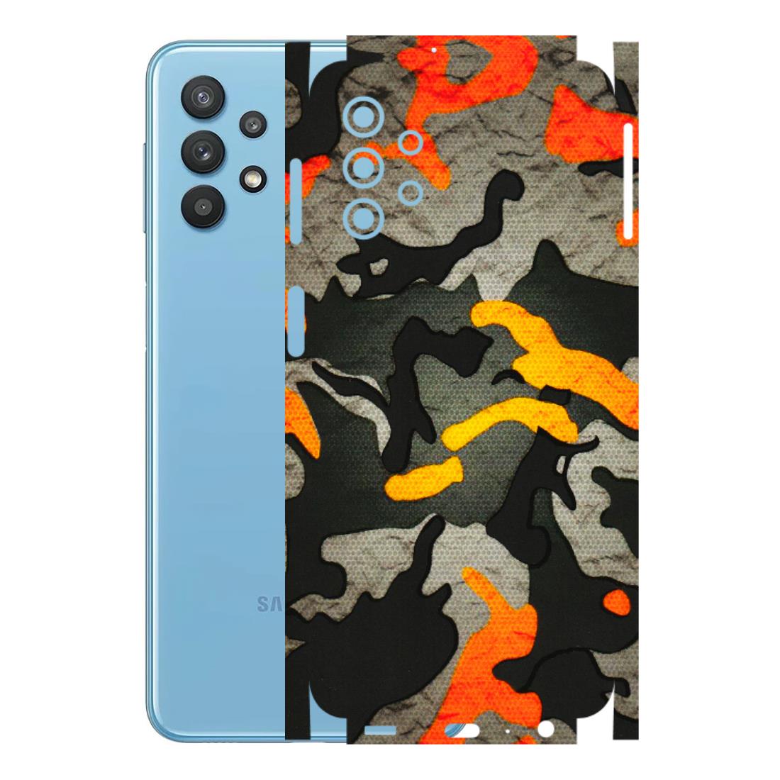 Samsung M/F/Note/Flip and C Phone Skins (All Models) - Orange Camouflage - 3D Embossed Finish (L-204) Samsung Galaxy M32 (5G)