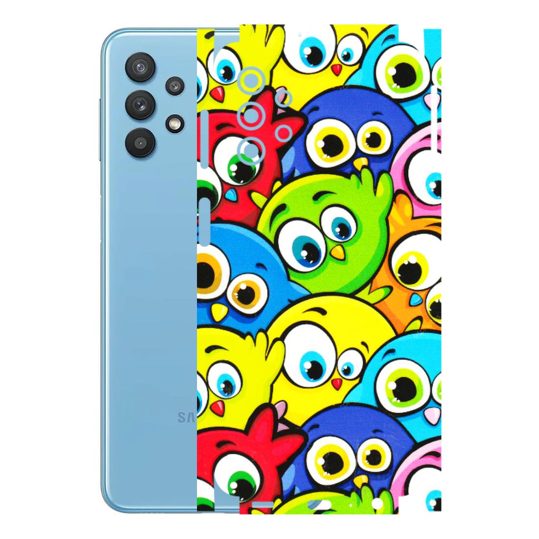 Samsung M/F/Note/Flip and C Phone Skins (All Models) - Cute Fluffy Birds - 3D Embossed Finish (L-213) Samsung Galaxy M32 (5G)