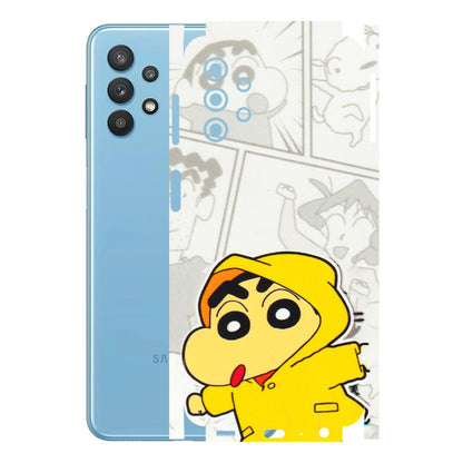 Samsung M/F/Note/Flip and C Phone Skins (All Models) - Yellow Shinchan Comic - 3D Embossed Finish (L-246) Samsung Galaxy M32 (5G)