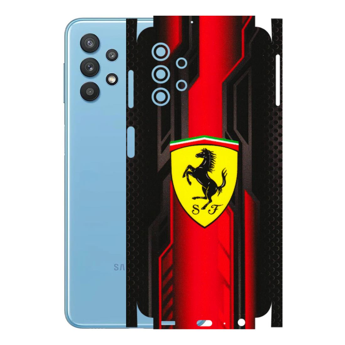 Samsung M/F/Note/Flip and C Phone Skins (All Models) - Black Ferrari Logo - 3D Embossed Finish (L-253) Samsung Galaxy M32 (5G)