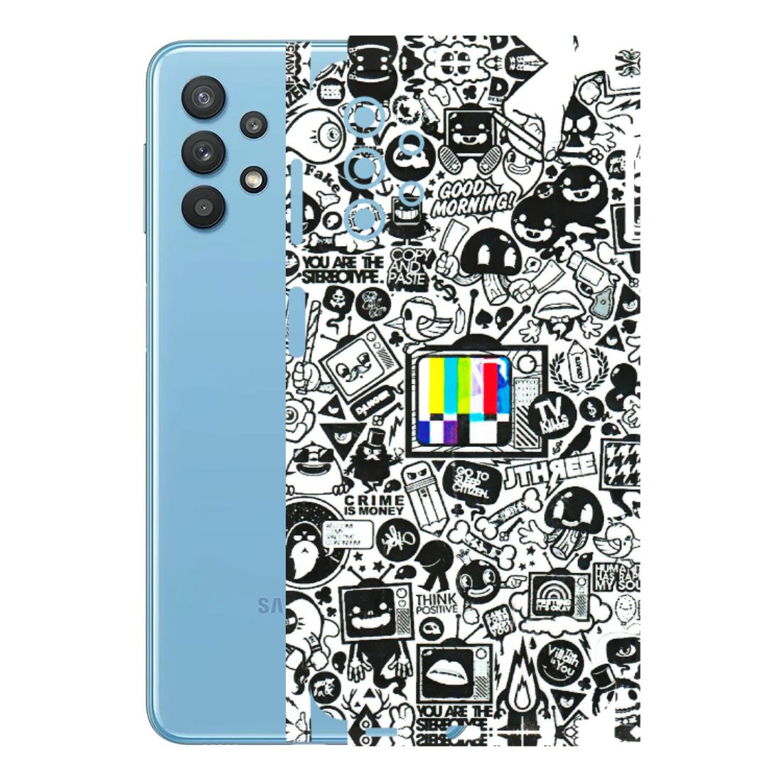 Samsung M/F/Note/Flip and C Phone Skins (All Models) - Doodles Positive Art - 3D Embossed Finish (L-263) Samsung Galaxy M32 (5G)