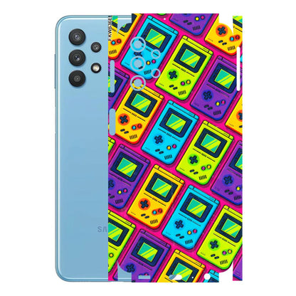 Samsung M/F/Note/Flip and C Phone Skins (All Models) - Gameboy Colourful - 3D Embossed Finish (L-266) Samsung Galaxy M32 (5G)