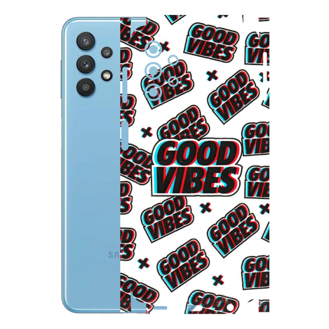 Samsung M/F/Note/Flip and C Phone Skins (All Models) - Good Vibes - 3D Embossed Finish (L-282) Samsung Galaxy M32 (5G)