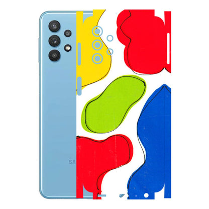 Samsung M/F/Note/Flip and C Phone Skins (All Models) - RGB Colour Paint - 3D Embossed Finish (L-284) Samsung Galaxy M32 (5G)
