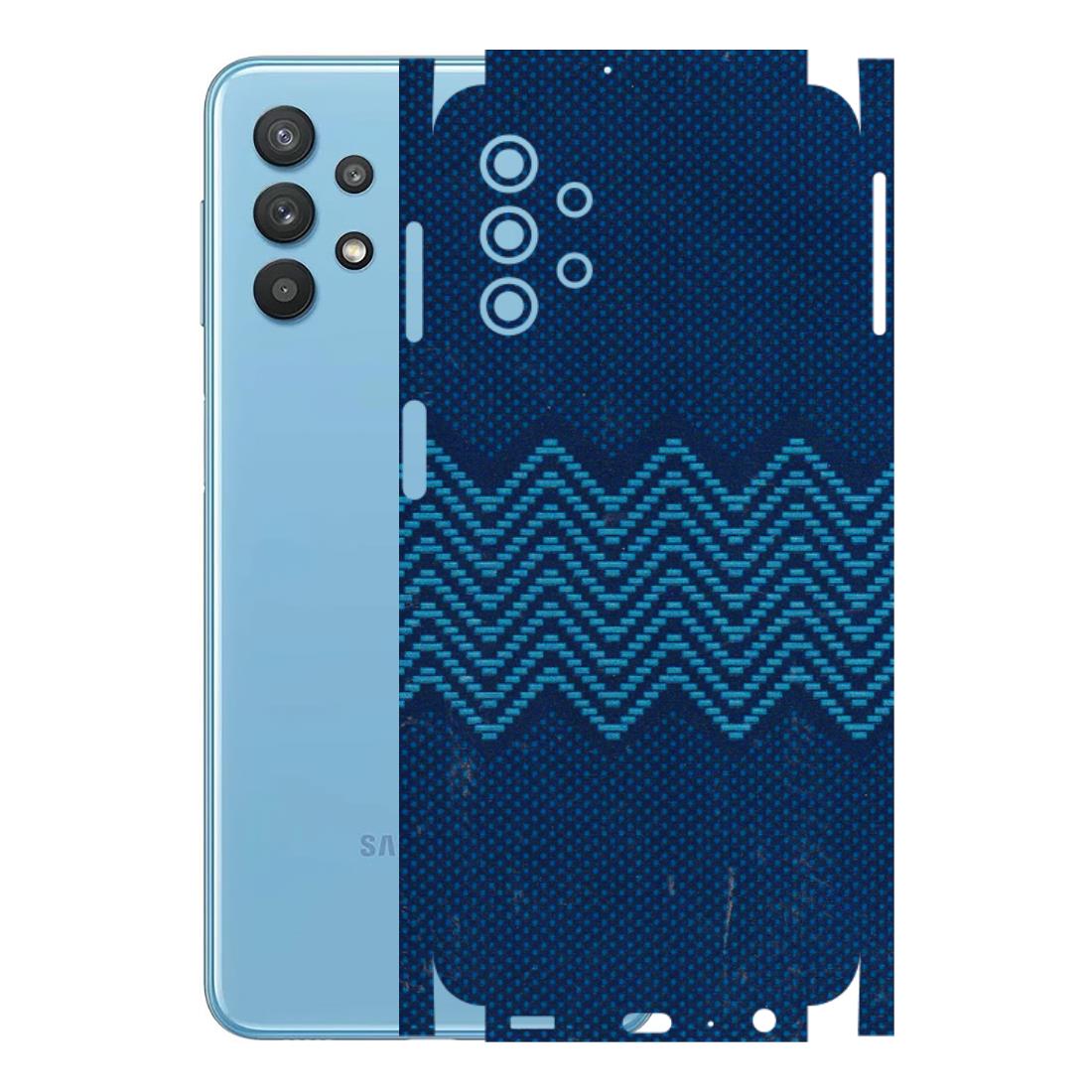 Samsung M/F/Note/Flip and C Phone Skins (All Models) - Blue Sober Waves - 3D Embossed Finish (L-306) Samsung Galaxy M32 (5G)