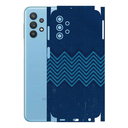 Samsung M/F/Note/Flip and C Phone Skins (All Models) - Blue Sober Waves - 3D Embossed Finish (L-306) Samsung Galaxy M32 (5G)