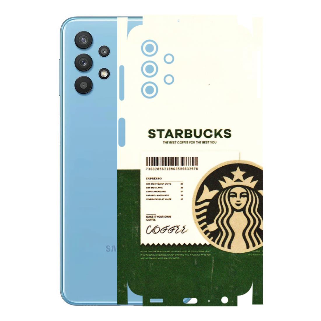 Samsung M/F/Note/Flip and C Phone Skins (All Models) - Starbucks Barcode - 3D Embossed Finish (L-308) Samsung Galaxy M32 (5G)