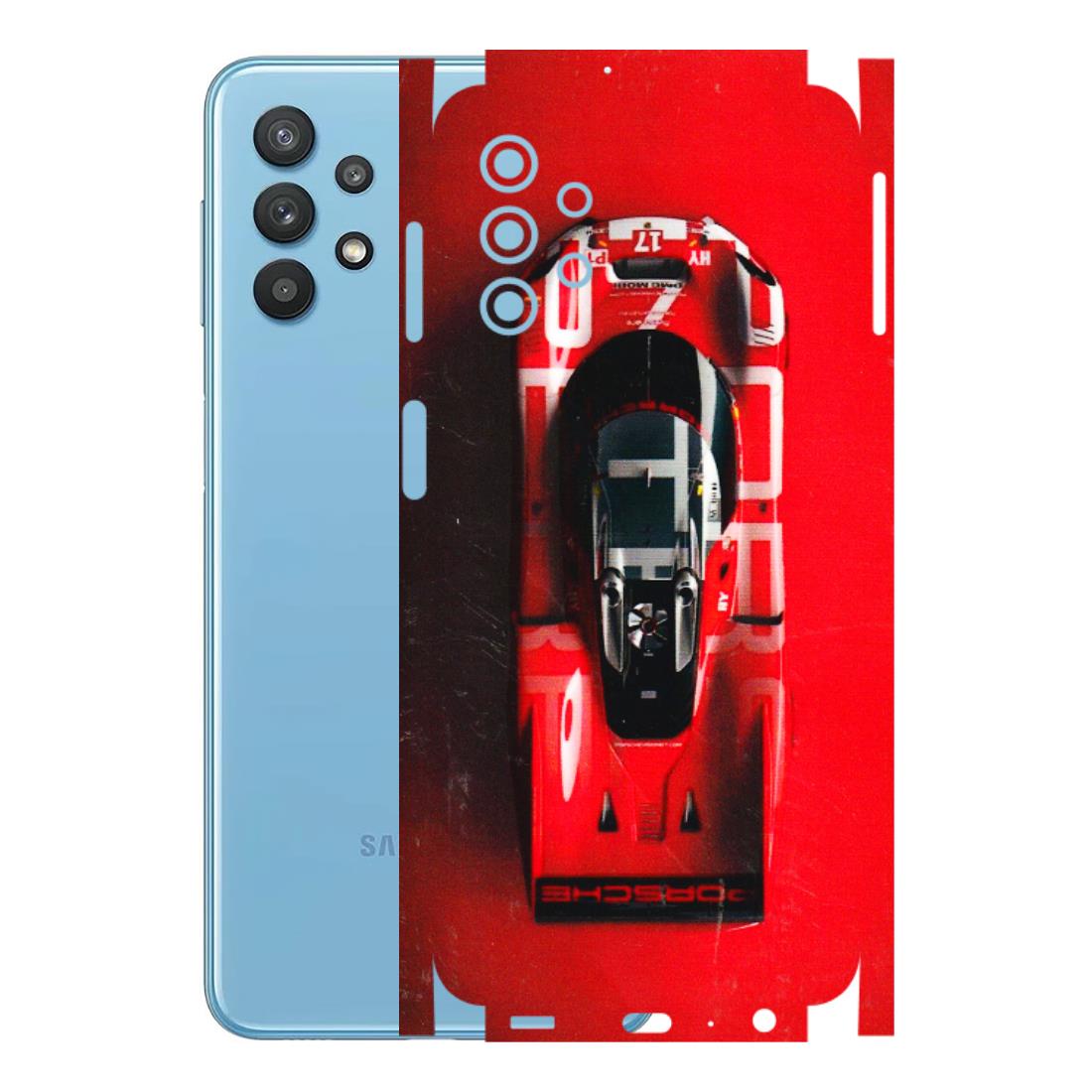 Samsung M/F/Note/Flip and C Phone Skins (All Models) - Red Porsche Car Logo - 3D Embossed Finish (L-315) Samsung Galaxy M32 (5G)